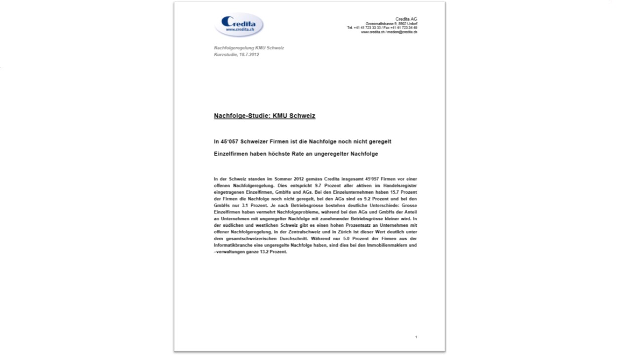 2012 Nachfolge Credita